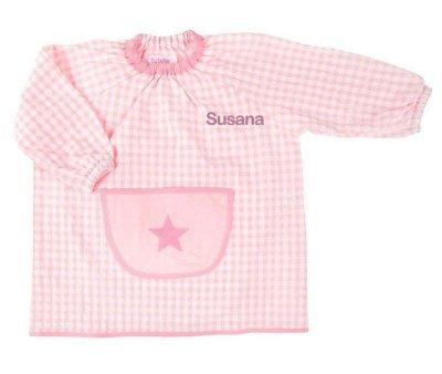Babi con Bolsillo Central Estrella Rosa Personalizable