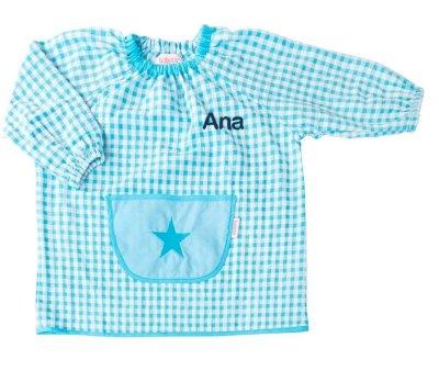 Babi con Bolsillo Central Estrella Turquesa Personalizable