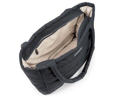 Quilted Black Tote Bag with Changing Mat