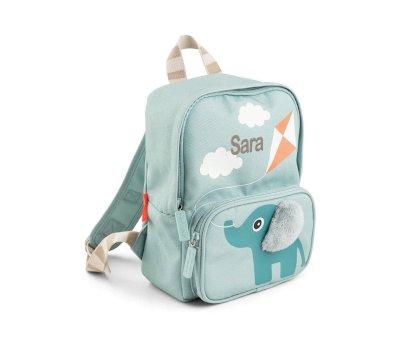 Mochila Infantil Canvas Elphee Blue Personalizable