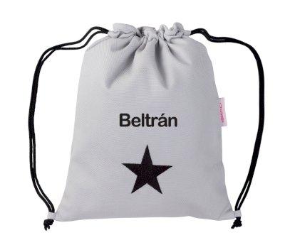 Mochila Saco Personalizada Estrela Preta