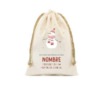 Saco Pequeo Personalizado Snowman