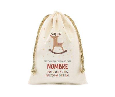 Saco Pequeo Personalizado Rudolph