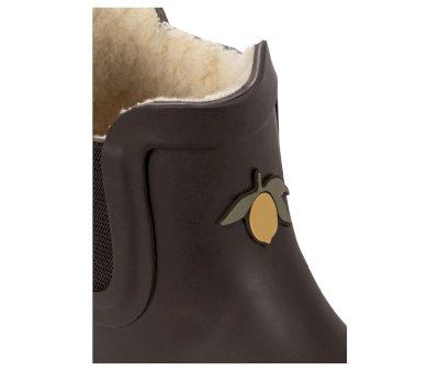 Lemon Chocolate Brown Rain Boots