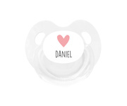 Chupete Personalizado Retro Blanco Corazn