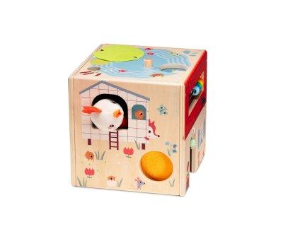 Cubo Attivit  in Legno La Fattoria