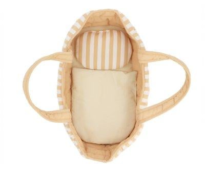 Carrycot Dolls Stripes Caramel