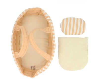 Carrycot Dolls Stripes Caramel