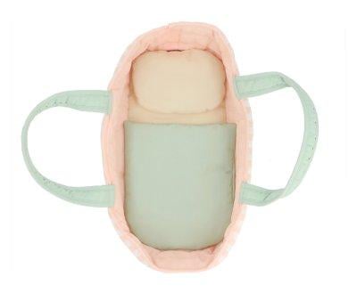 Sage Stripes Doll Basket
