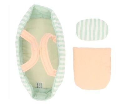 Sage Stripes Doll Basket