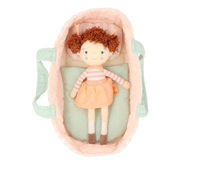Sage Stripes Doll Basket
