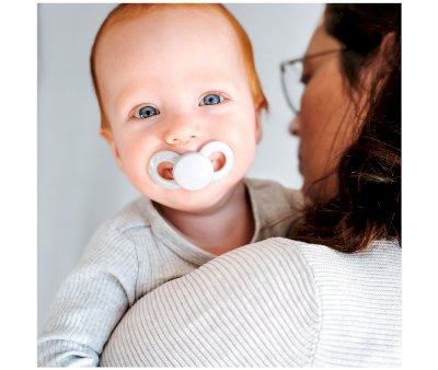 2 Anatomical Pacifiers Dentistar Day & Night Green Beige Spiral