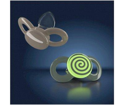 2 Anatomical Pacifiers Day & Night Pink Pink Heart