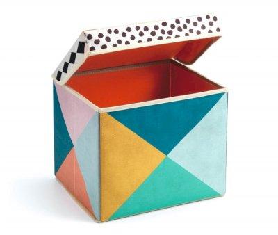 Storage Box With Geometric Seat