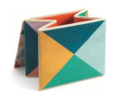 Storage Box With Geometric Seat