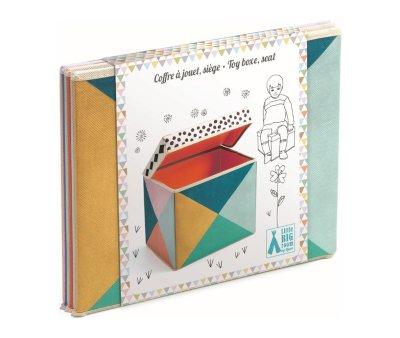 Storage Box With Geometric Seat