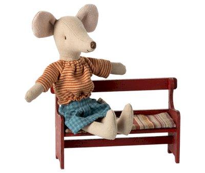 Panchina Legno Rossa Maileg Miniatura