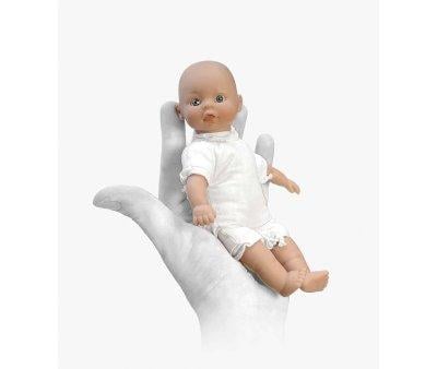 Minis To Doll with Blue Vichy Carrycot