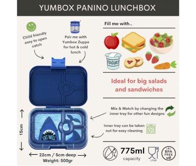 Lunch Box Yumbox Panino 4C Monte Carlo Blue Shark
