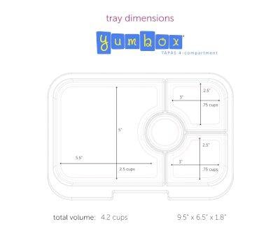 Lancheira Yumbox Panino 4C Aqua Rainbow