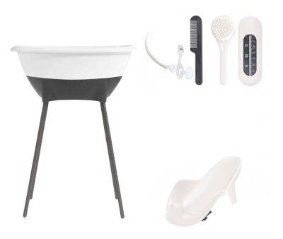 Set of Bathtub and Seat Luma Dark Grey