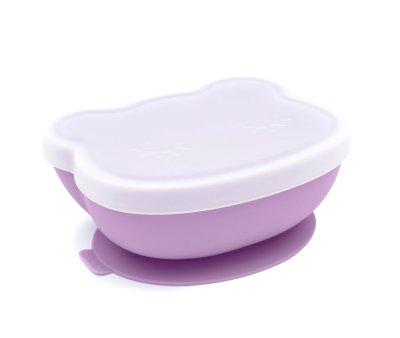 Bowl com ventosa e tampa Lilac