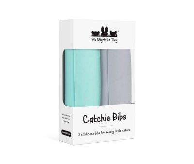 2 Bavagli Silicone Catchie 2.0 Mint & Grey