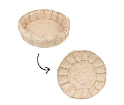 Tappeto-Nido Play & Go Bloom Organic Stripes Brown