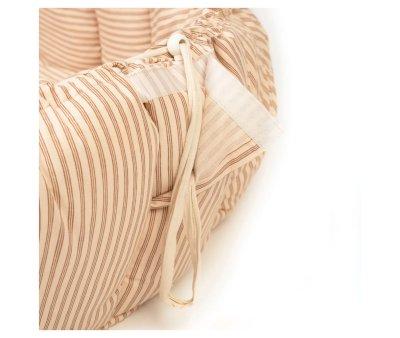 Tappeto-Nido Play & Go Bloom Organic Stripes Brown