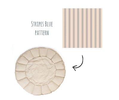 Tappeto-Nido Play & Go Bloom Organic Stripes Blue