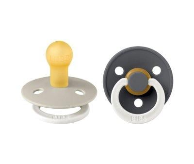2 Night Pacifiers BIBS Colour Round Sand Glow/Iron Glow