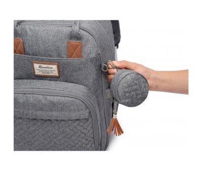 Mochila Carrinho de Passeio Tudo em Um Cinza Claro