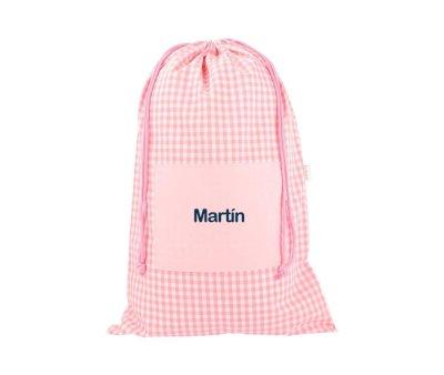 Bolsa para Muda de Roupa Personalizada Vichy Rosa
