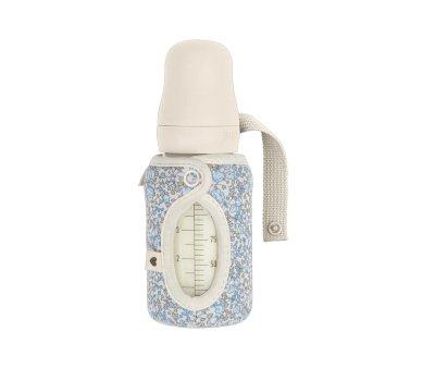 BIBS Ivory Glass Baby Bottle 110ml + Small Bottle Holder