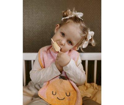 Bib Terry Cloth Mandy Tangerine Personalised