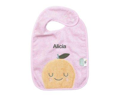 Bib Terry Cloth Mandy Tangerine Personalised