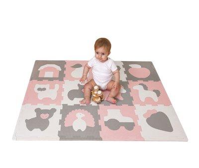 Tappeto da Gioco Puzzle Fattoria 120 x 90 cm