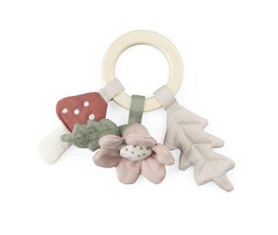 Hochet Anneau de Dentition Feuille, Champignon et Fleur