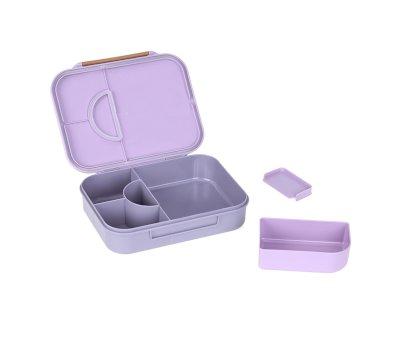 Lunch Box Compartments Bento Heart Lilac