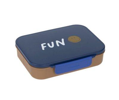 Lunch Box Compartments Bento Smile Navy Blue