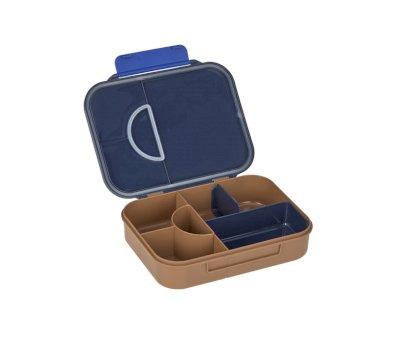 Lunch Box Compartments Bento Smile Navy Blue