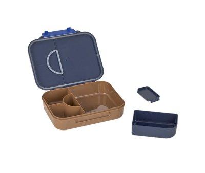 Lunch Box Compartments Bento Smile Navy Blue