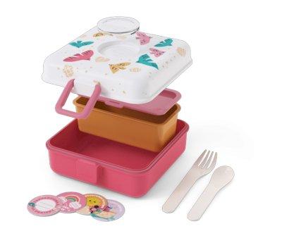 Caja Almuerzo Snacky Rosa Birds