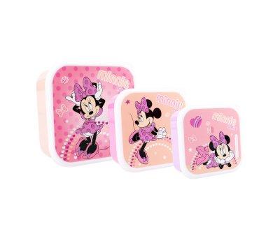 3 Lunch Boxes Minnie Mouse Fresh Bites