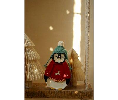 Baby Penguin Mini Red Lamp