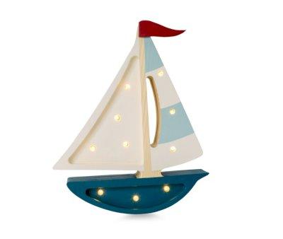 Mini Sailboat Teal Lamp
