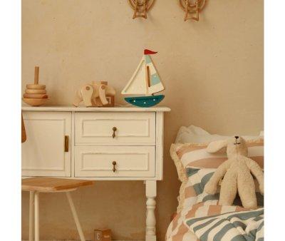 Mini Sailboat Teal Lamp
