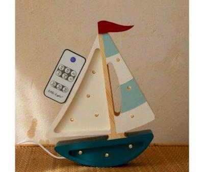 Mini Sailboat Teal Lamp