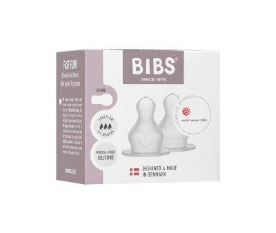 2 Tettarelle Silicone Biberon BIBS Flusso Rapido