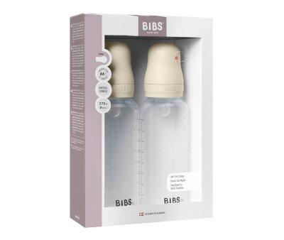 2 Biberons en Plastique BIBS Silicone Ivory 270 ml